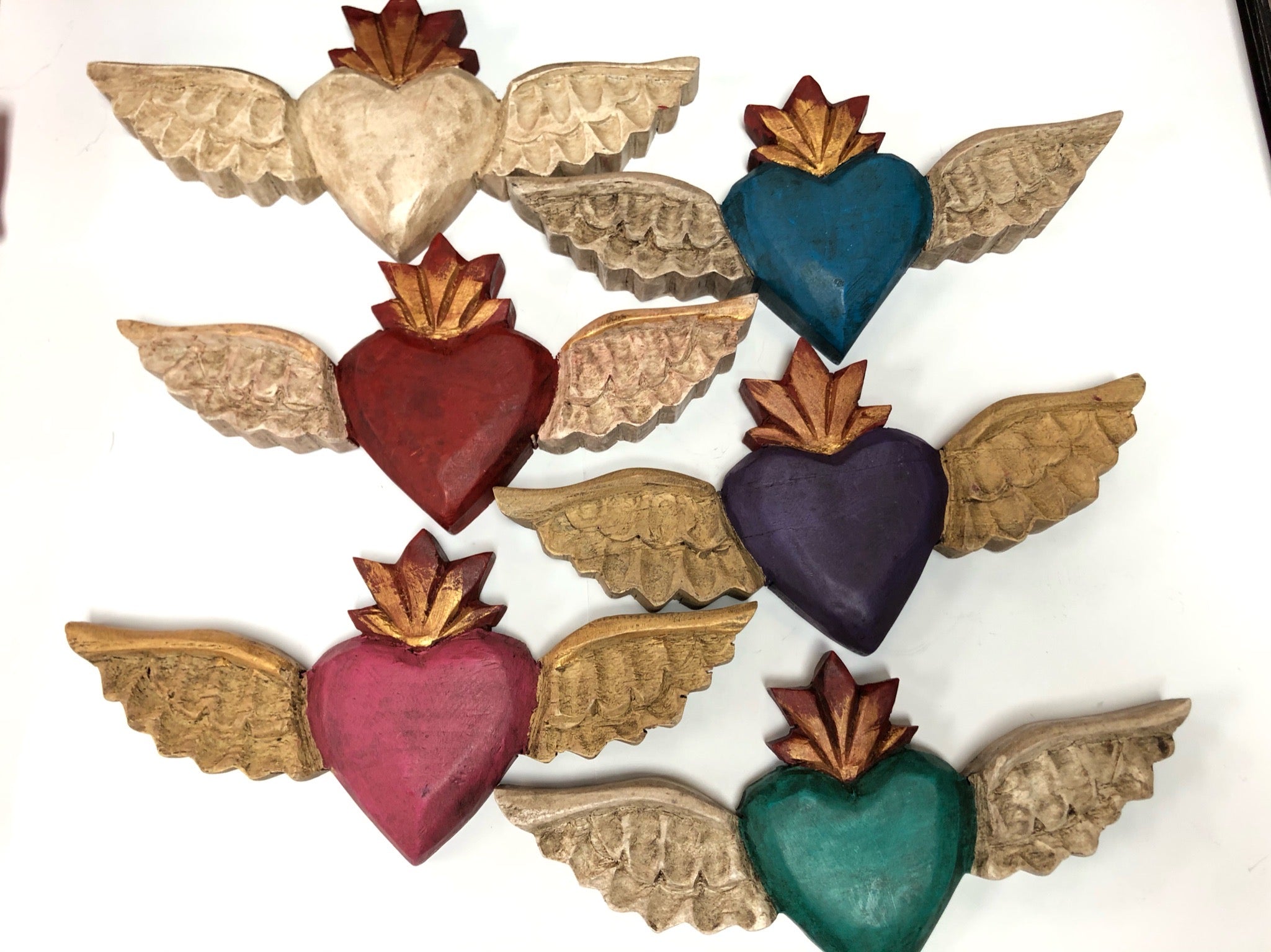 Dozen Small Wooden Hearts Stock Photo 30706135